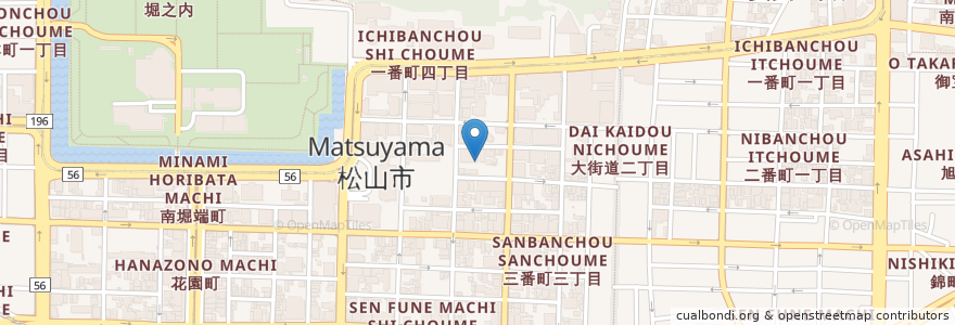 Mapa de ubicacion de 北条市老人憩の家 en Japan, Präfektur Ehime, 松山市.