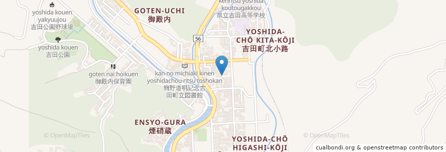 Mapa de ubicacion de 吉田町在宅介護支援センター en Japon, Préfecture D'Ehime, 宇和島市.