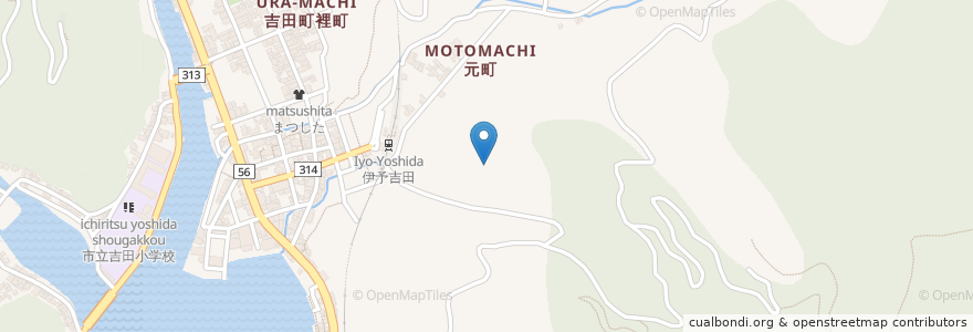 Mapa de ubicacion de 吾子苑 en Japonya, 愛媛県, 宇和島市.