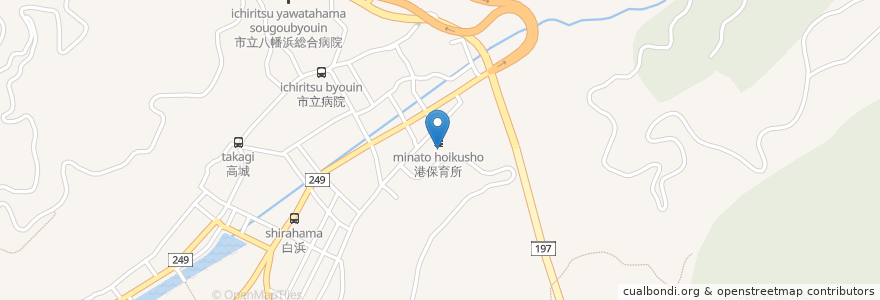 Mapa de ubicacion de 在宅介護支援センター西安 en 日本, 愛媛県, 八幡浜市.