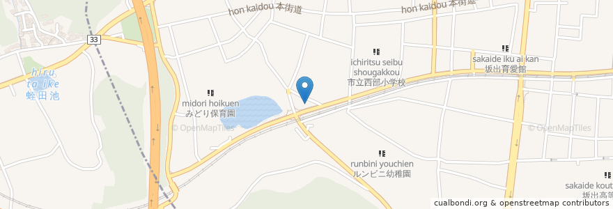 Mapa de ubicacion de 坂出市身体障害者小規模通所授産施設「八幡園」 en Japón, Prefectura De Kagawa, 坂出市.