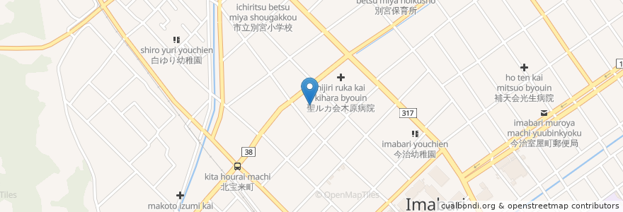Mapa de ubicacion de 大山祇公園 en Japon, Préfecture D'Ehime, Imabari.