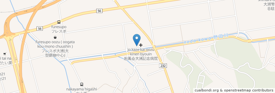 Mapa de ubicacion de 大洲市在宅介護支援センターひまわり en 日本, 愛媛県, 大洲市.