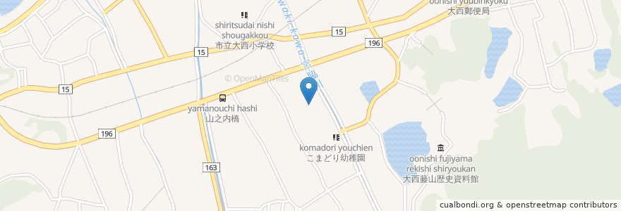 Mapa de ubicacion de 大西町在宅介護支援センター en Japón, Prefectura De Ehime, 今治市.