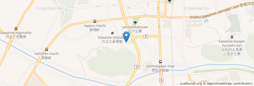 Mapa de ubicacion de 川之江市老人憩の家 en 日本, 愛媛県, 四国中央市.