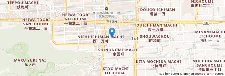 Mapa de ubicacion de 松山市在宅介護支援センターうらや en Japan, 愛媛県, 松山市.