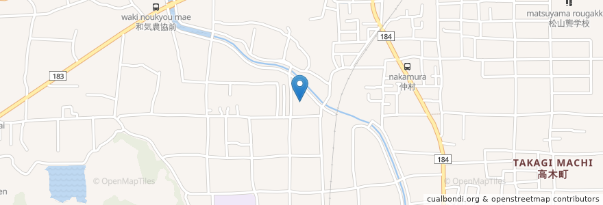 Mapa de ubicacion de 松山市在宅介護支援センター安寿荘 en 日本, 愛媛県, 松山市.
