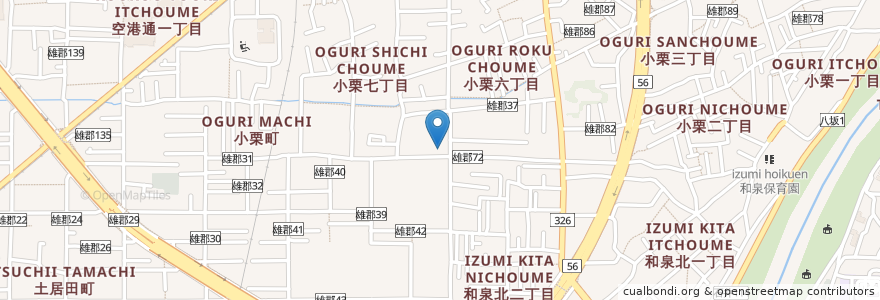 Mapa de ubicacion de 松山市小栗寮 en 日本, 愛媛県, 松山市.