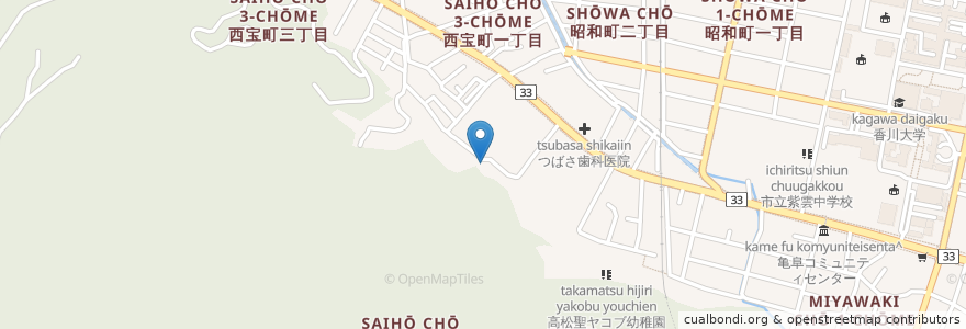 Mapa de ubicacion de 玉藻寮 en Japonya, 香川県, 高松市.