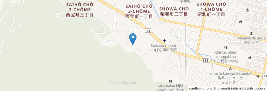 Mapa de ubicacion de 県立斯道学園 en Japón, Prefectura De Kagawa, Takamatsu.