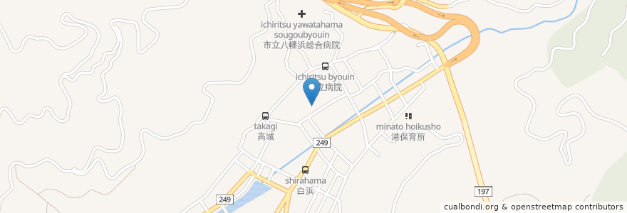 Mapa de ubicacion de 社会福祉法人ことぶき会　ことぶき荘 en Япония, Эхимэ, 八幡浜市.
