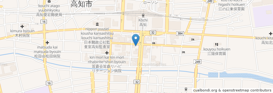 Mapa de ubicacion de 精神障害者地域生活支援センターこうち en Japón, Prefectura De Kōchi, 高知市.