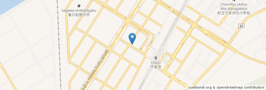 Mapa de ubicacion de 老人介護支援センターいきいき荘 en 日本, 香川县, 绫歌郡.