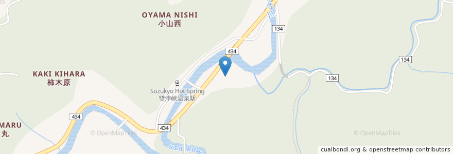 Mapa de ubicacion de 雙津峡温泉憩の家 en Japón, Prefectura De Yamaguchi, 岩国市.