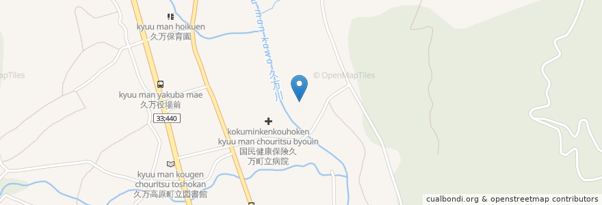 Mapa de ubicacion de 養護老人ホームささゆり荘 en Japan, 愛媛県, 上浮穴郡, 久万高原町.