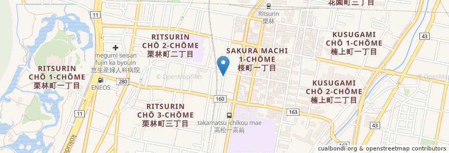 Mapa de ubicacion de 香川県済生会病院 en 日本, 香川県, 高松市.