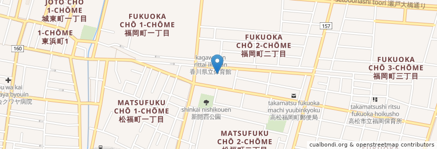 Mapa de ubicacion de 高松市社会福祉協議会老人介護支援センター en Japan, Kagawa Prefecture, Takamatsu.