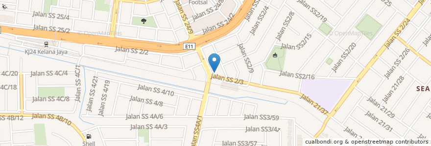 Mapa de ubicacion de Restoran SK Corner en Malesia, Selangor, Petaling Jaya.