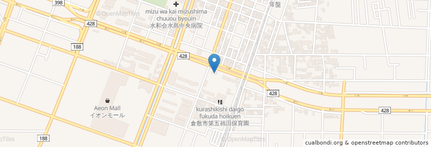 Mapa de ubicacion de 倉敷市水島憩の家 en Giappone, Prefettura Di Okayama, 倉敷市.
