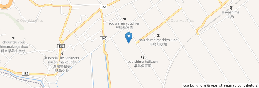 Mapa de ubicacion de 早島町在宅介護支援センター en Japan, 岡山県, 都窪郡, 早島町.
