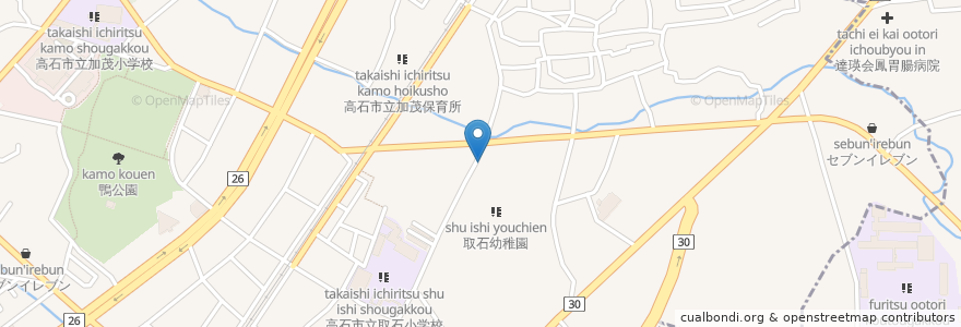 Mapa de ubicacion de たかいし苑 en 日本, 大阪府, 高石市.