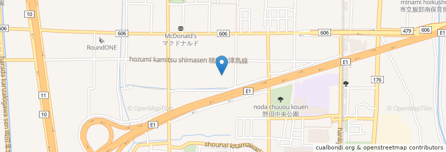 Mapa de ubicacion de アミーユ豊中穂積 en 日本, 大阪府, 豊中市.