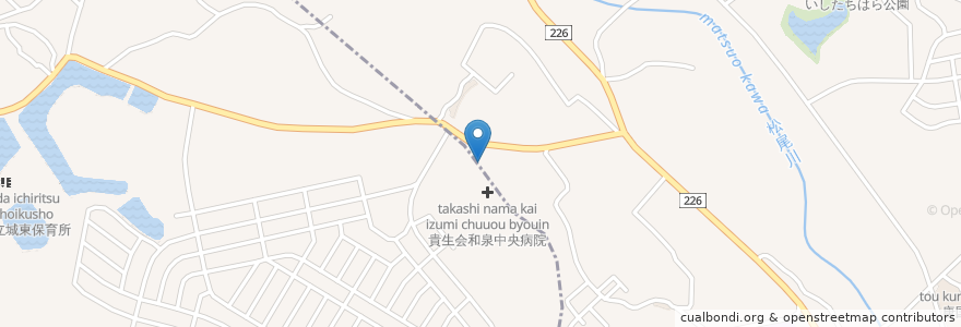 Mapa de ubicacion de ギャザリング en 일본, 오사카부, 和泉市.