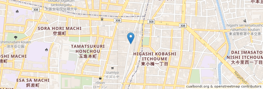Mapa de ubicacion de ケアハウス 四天王寺 たまつくり苑 en Japonya, 大阪府, 大阪市, 東成区.