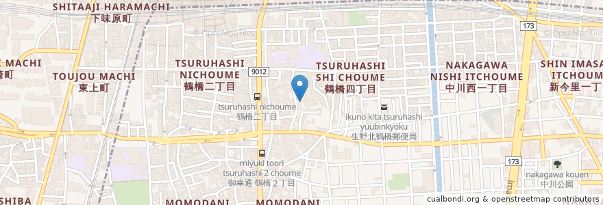 Mapa de ubicacion de 北鶴橋老人憩の家 en Japan, 大阪府, Osaka, 生野区.