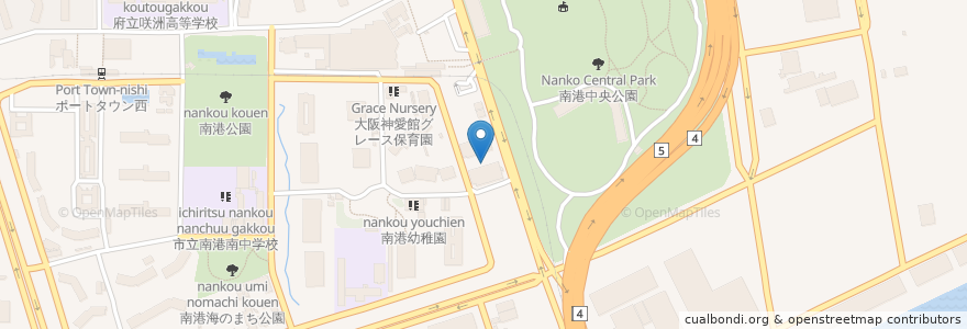 Mapa de ubicacion de 南港咲洲養護老人ホーム en 日本, 大阪府, 大阪市, 住之江区.