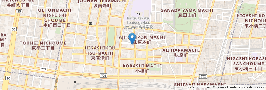 Mapa de ubicacion de 味原会館老人憩の家 en Japan, 大阪府, Osaka, 天王寺区.