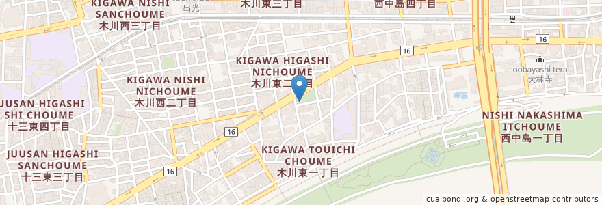 Mapa de ubicacion de 木川南老人憩の家 en ژاپن, 大阪府, 大阪市, 淀川区.