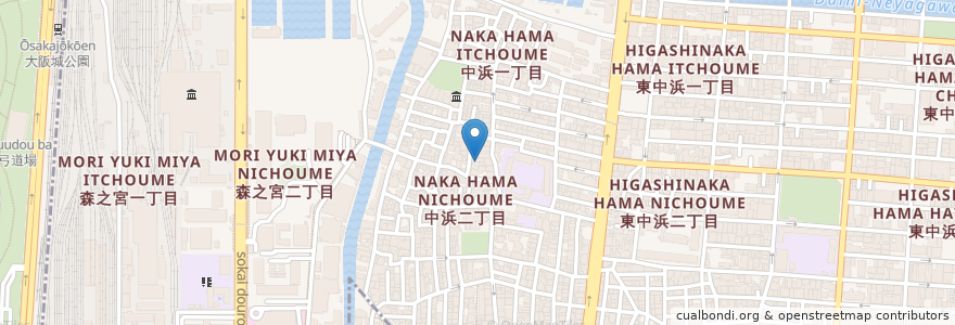 Mapa de ubicacion de 東中浜老人憩の家 en Япония, Осака, 大阪市, 城東区.