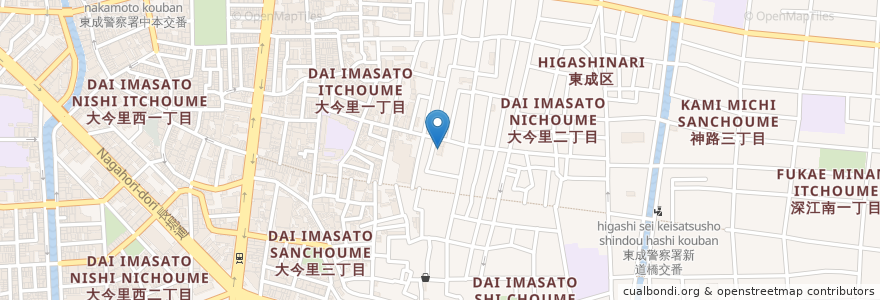 Mapa de ubicacion de 東成工房 en اليابان, أوساكا, أوساكا, 東成区.