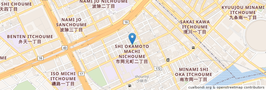 Mapa de ubicacion de 波除連合市元地区老人憩の家 en Japan, Osaka Prefecture, Osaka, Minato Ward.
