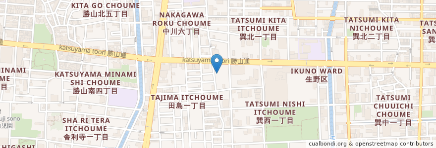 Mapa de ubicacion de 生野こどもの家 en 일본, 오사카부, 오사카, 生野区.