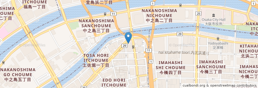 Mapa de ubicacion de 社会福祉法人日本ライトハウスＩＴワークセンター en Japon, Préfecture D'Osaka, 大阪市, 北区, 西区.