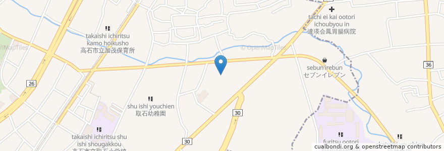 Mapa de ubicacion de 高石市立老人福祉センター菊寿苑 en Japan, Osaka Prefecture, Takaishi, Sakai, Nishi Ward.