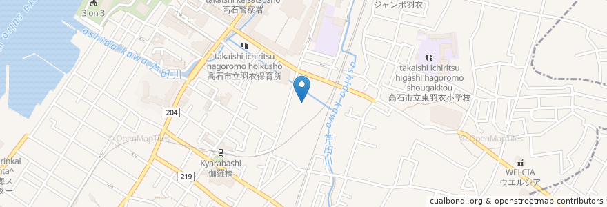 Mapa de ubicacion de 高石障害者作業所 en 日本, 大阪府, 高石市.