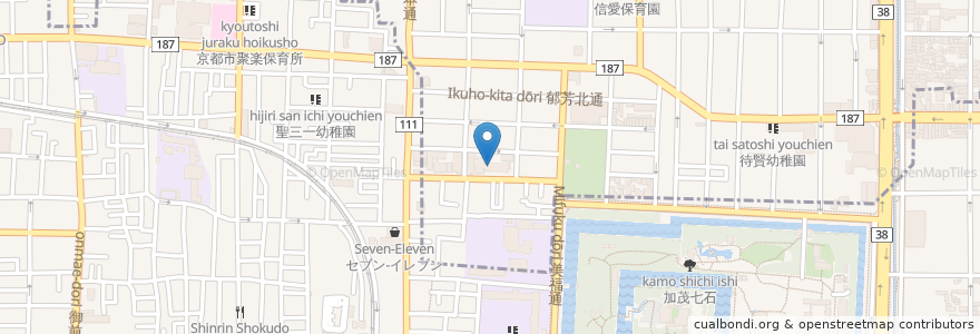 Mapa de ubicacion de こぐま園 en Япония, Киото, Киото, Накагё.