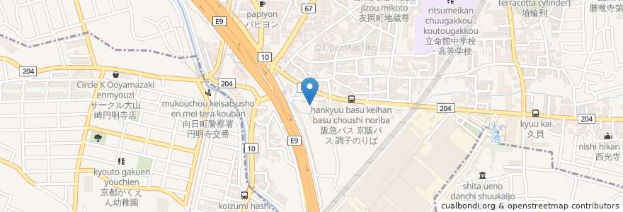 Mapa de ubicacion de カメリア en Japão, 京都府, 長岡京市.