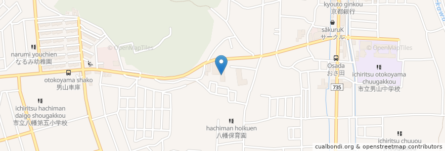 Mapa de ubicacion de ケアハウスポポロ２１ en 일본, 교토부, 八幡市.