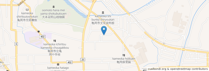 Mapa de ubicacion de ケアハウス朝野 en 日本, 京都府, 亀岡市.