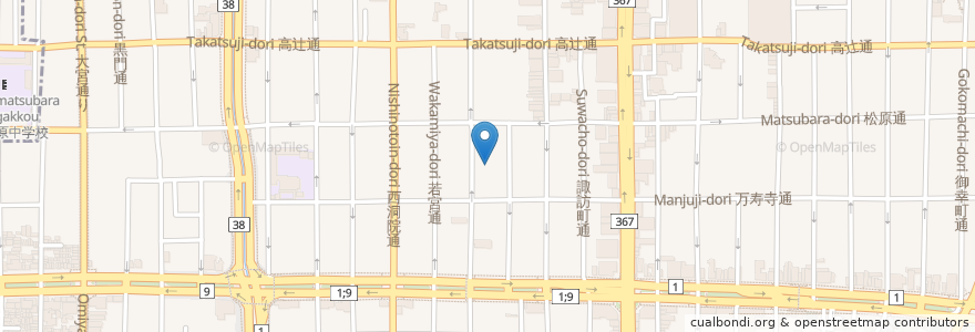 Mapa de ubicacion de 京都市修徳在宅介護支援センター en Japan, 京都府, Kioto, 下京区.