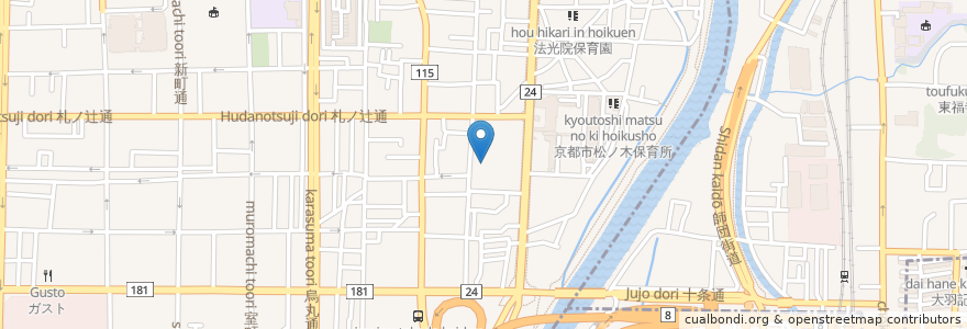 Mapa de ubicacion de 京都市陶化在宅介護支援センター en Japan, 京都府, Kioto, 南区.