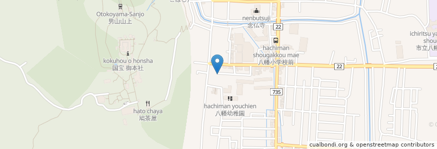 Mapa de ubicacion de 八幡こどもセンター en Jepun, 京都府, 八幡市.