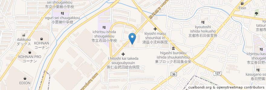 Mapa de ubicacion de 医仁会武田総合病院 en Japão, 京都府, Quioto, 伏見区.