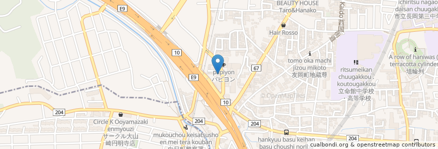 Mapa de ubicacion de 援護寮アスロード en 日本, 京都府, 長岡京市.