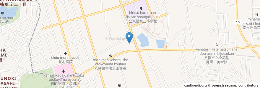 Mapa de ubicacion de 男山児童センター en اليابان, 京都府, 八幡市.