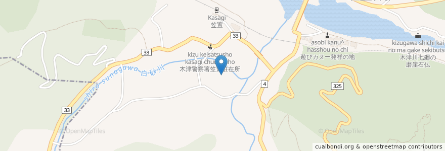 Mapa de ubicacion de 笠置町在宅介護支援センター en ژاپن, 京都府, 相楽郡, 笠置町.